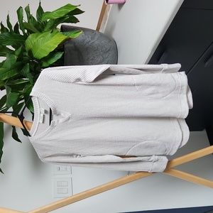 Logo Lounge Cloud Waffle Split Neck Top